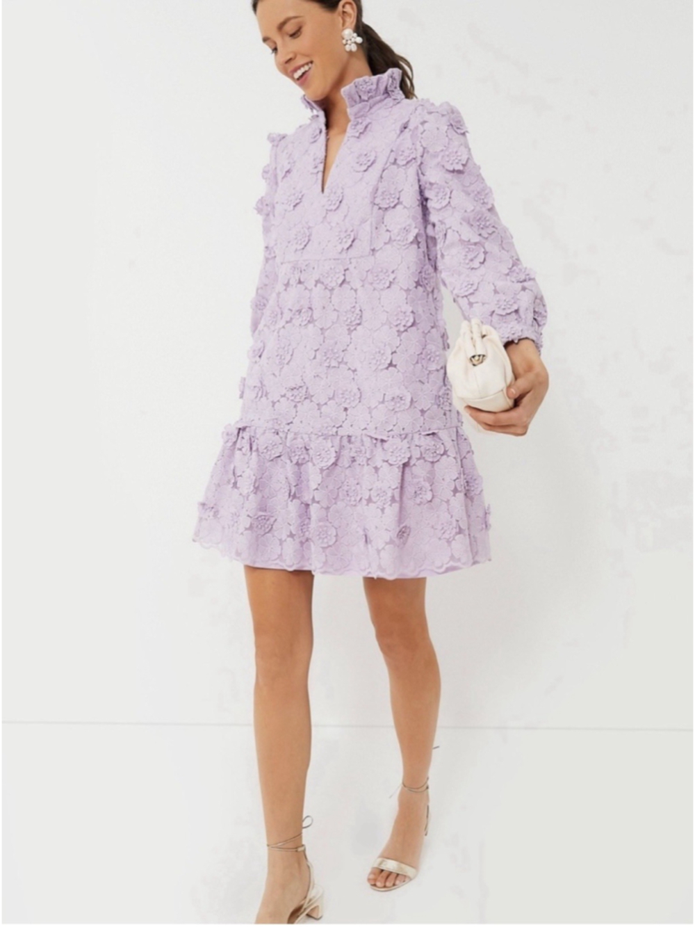 Tuckernuck Palmerston Lilac Eyelet Swing Mini Dress Wedding Guest Bridal Shower